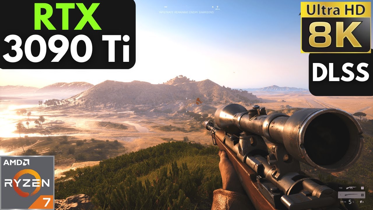 Battlefield 5: RTX 3090 Ti + Ryzen 7 5800X | 8K | Ultra Settings | DLSS
