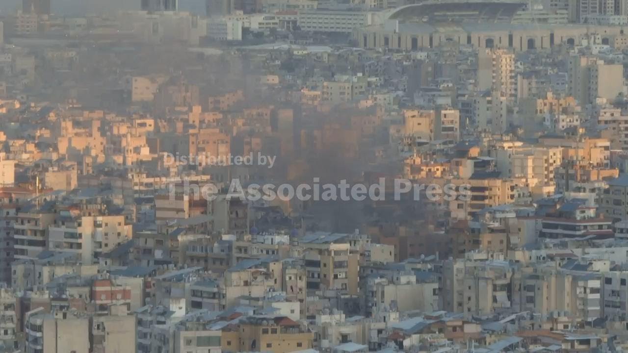 Black smoke billows into Beirut sky after explosion as Israel continues to launch strikes