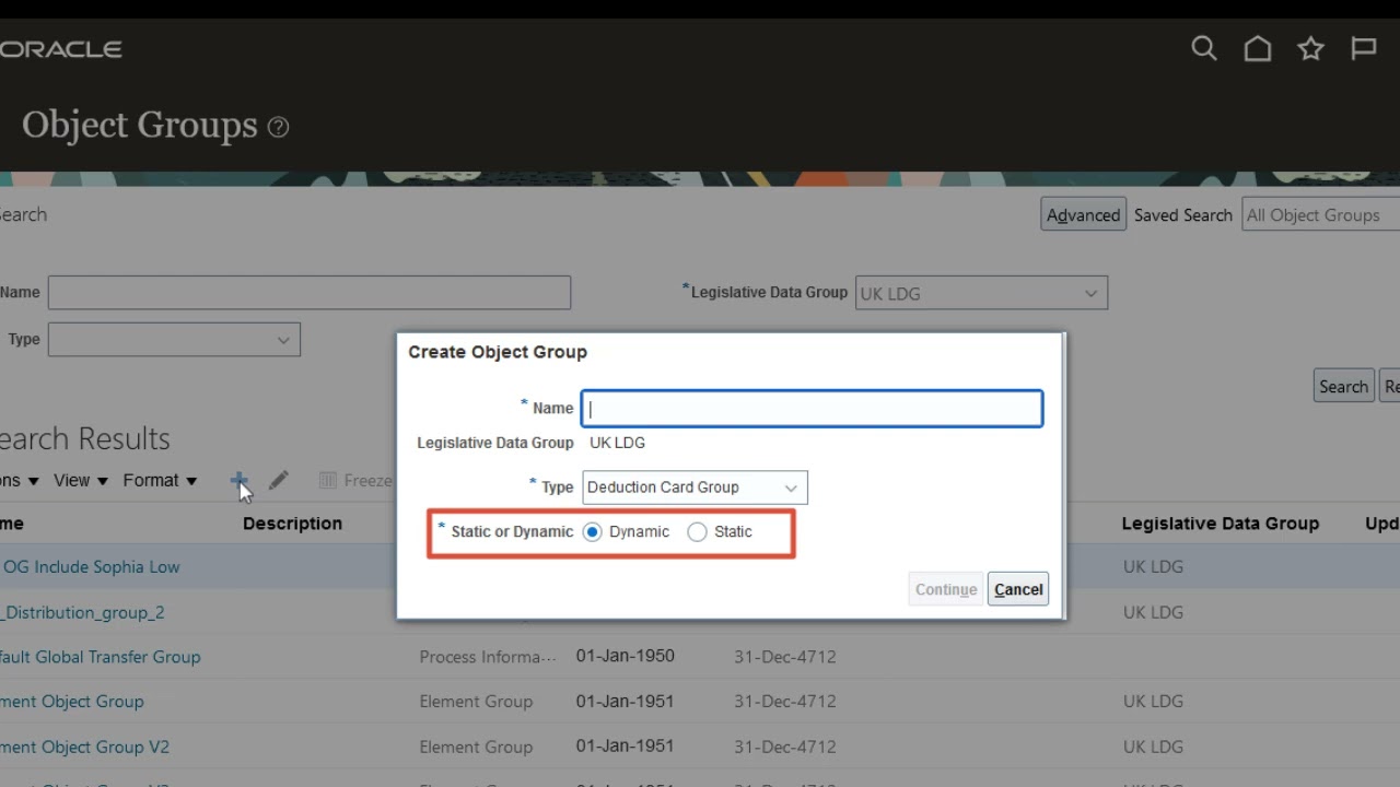 Compensation | How do I create a payroll relationship object group?
