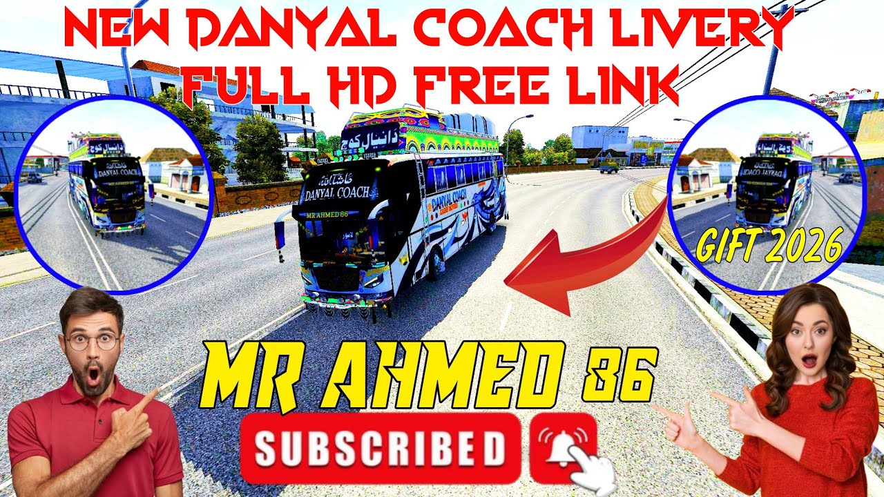 👉NEW ULTRAHD LIVERY DANIYAL COACH FOR JB3 BUS. MR AHMED 86👈