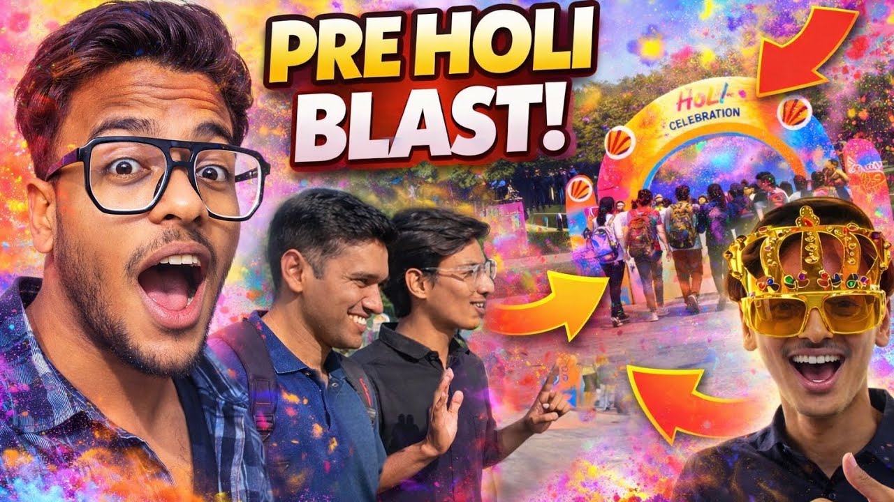 Pre Holi 🫟Celebration in LPU || Colour Kharidne🤑 gye Lawgate || Lovely Professional University 
