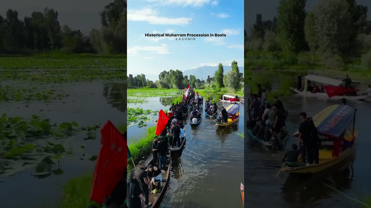 Historical Muharram Procession in Boat | Kashmir Muharram 2024 #karbala #imamhussain #muharram2024