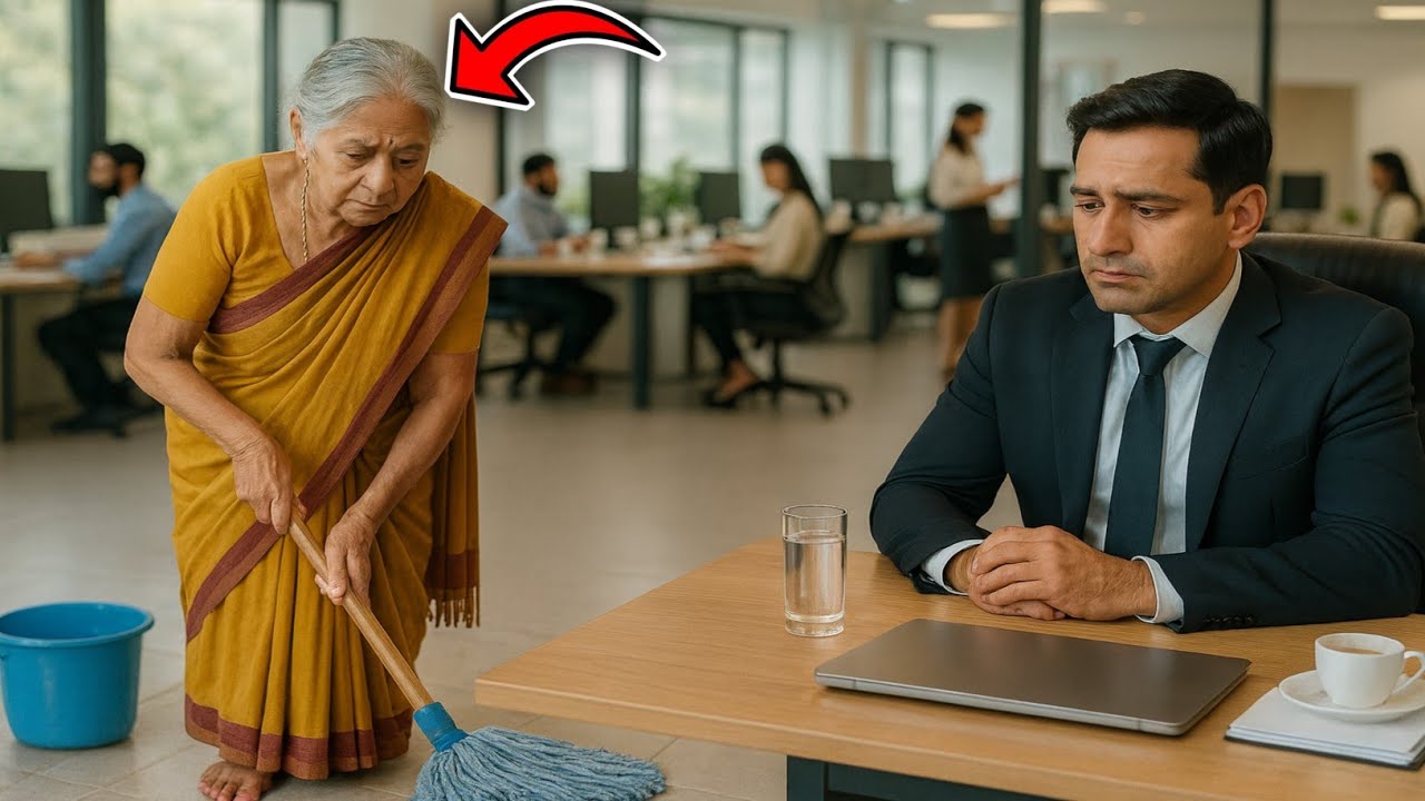जिस कंपनी में बेटा मैनेजर था… वहीं फर्श साफ करती दिखी उसकी बुजुर्ग मां, फिर जो हुआ, इंसानियत रो पड़ी