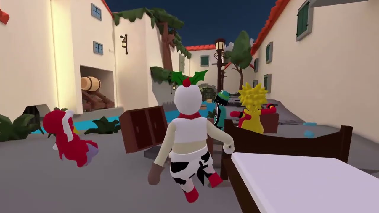 4人でHuman fall flat　ヒューマンフォールフラット