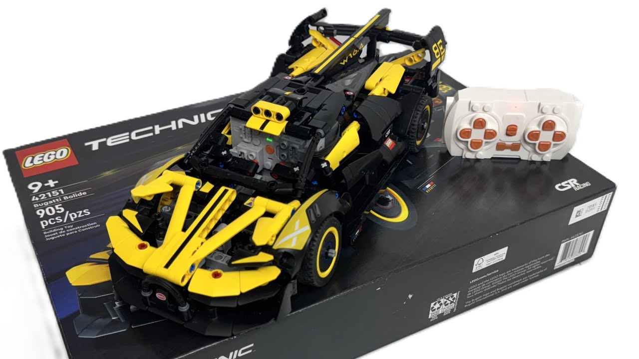 How to Motorize LEGO Technic Bugatti Bolide 42151 42162 42205 MOC RC Mod RC Car Build(4K)