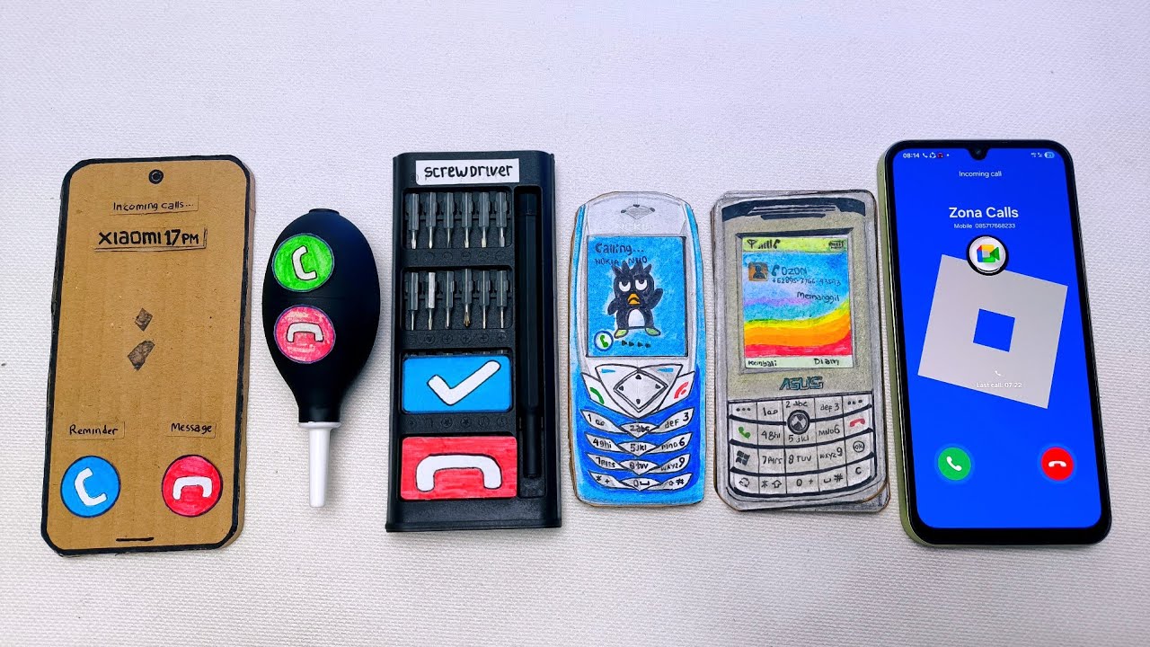 Xiaomi 17pm vs Blower Mini vs Screwdriver vs Nokia 6100 vs Asus vs Galaxy a15 incoming call