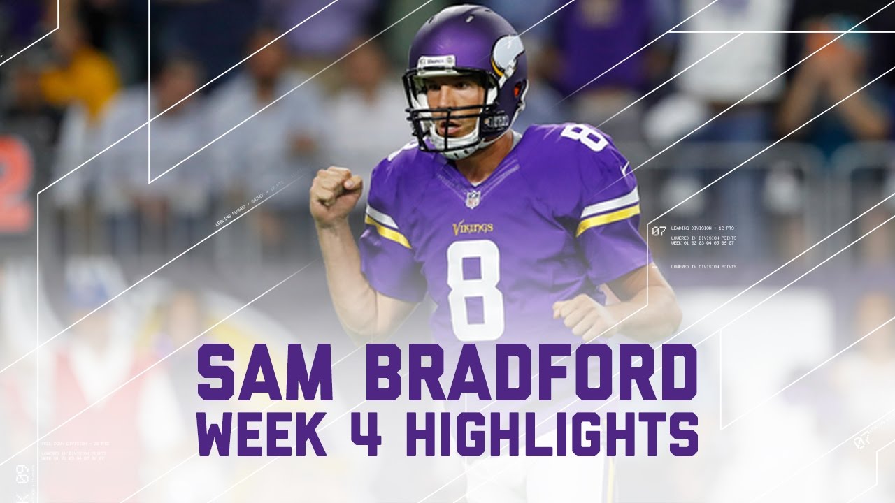 Sam Bradford Completes 72% of Passes & Leads Vikings to Win | NFL Wk 4 Player Highlights