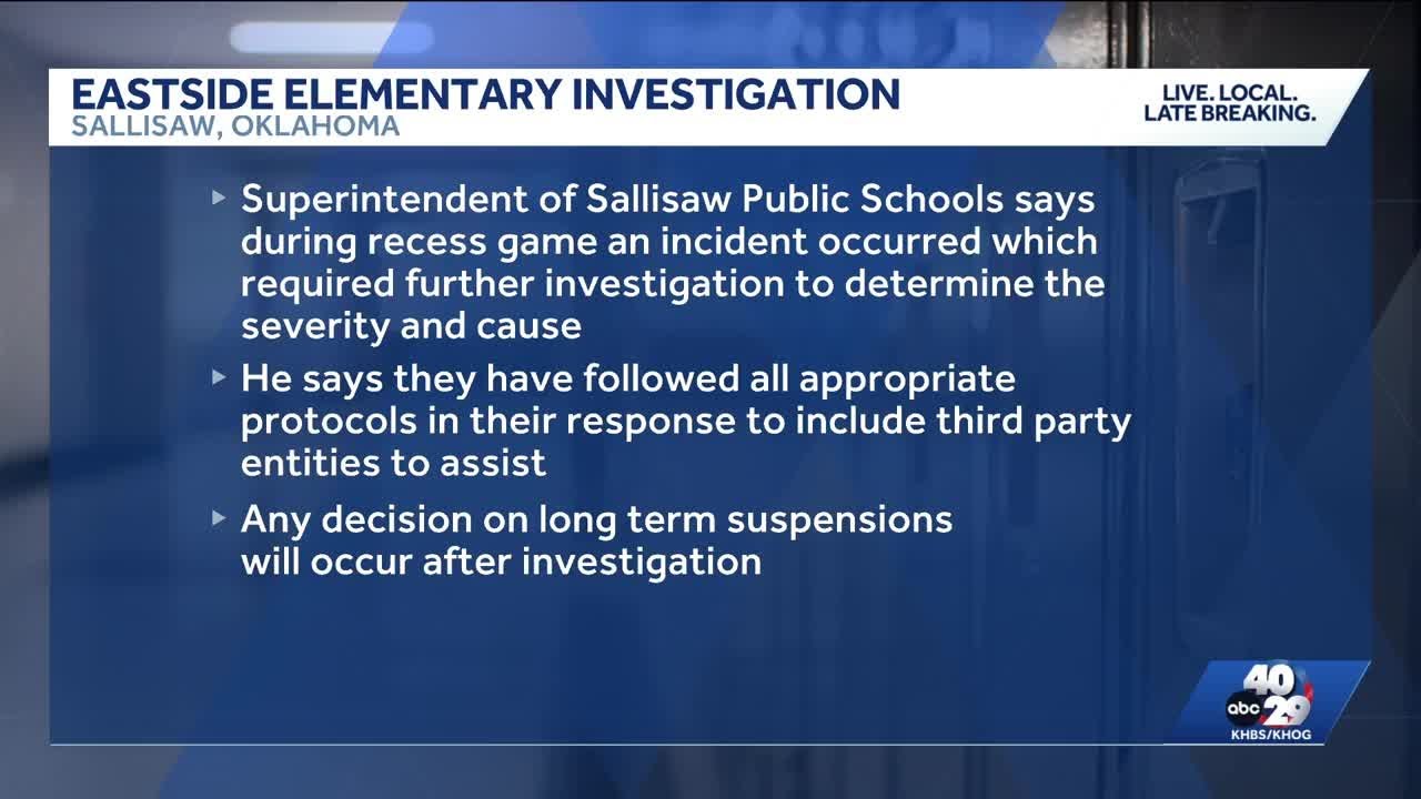 An Oklahoma public school district investigation an incident involving minors