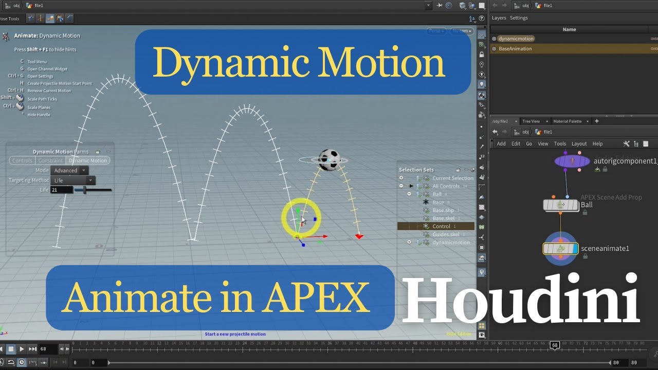 Rig and Animate with Dynamic motion/Physics-based motion in APEX | Houdini 21