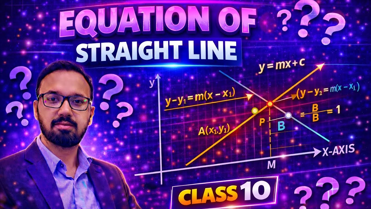 Equation of Straight Line | Class 10 Coordinate Geometry | Full Concept 