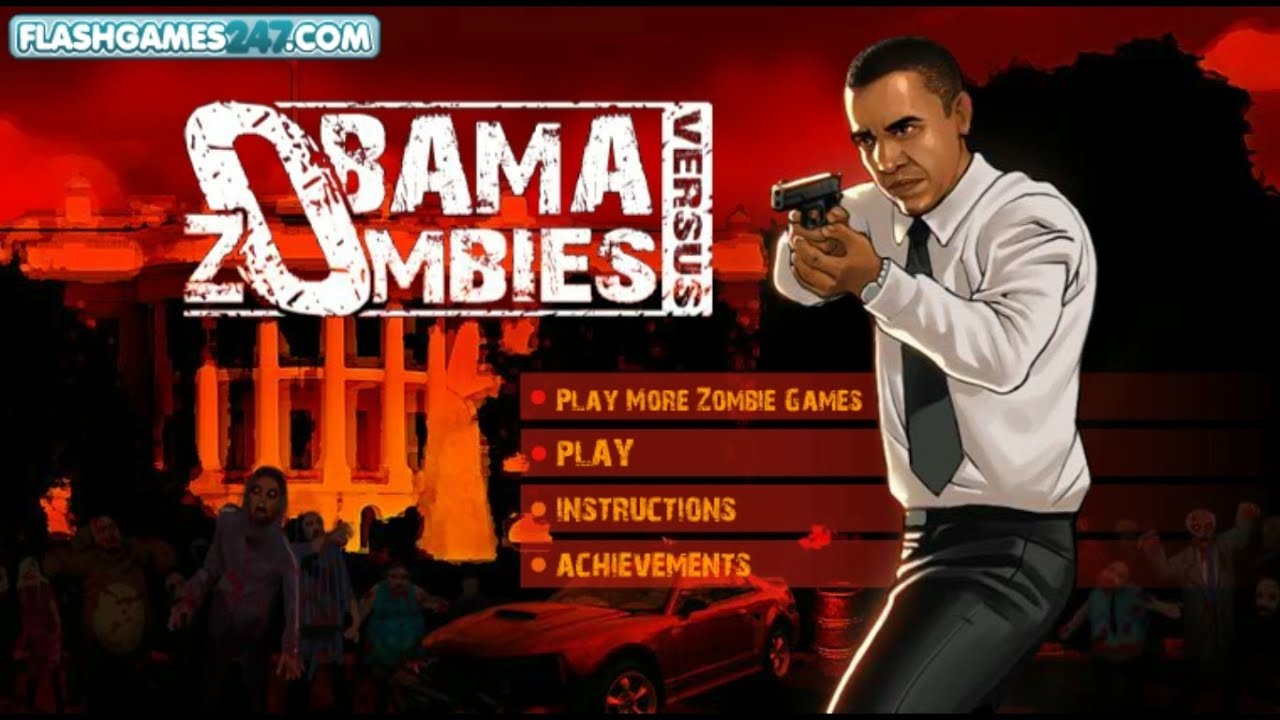 Obama Versus Zombies (Flash Game) [All Achievements]