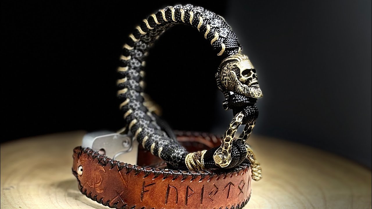 Pulsera king Ragnar, tutorial pulsera de paracord ajustable nudo zipper sinnet
