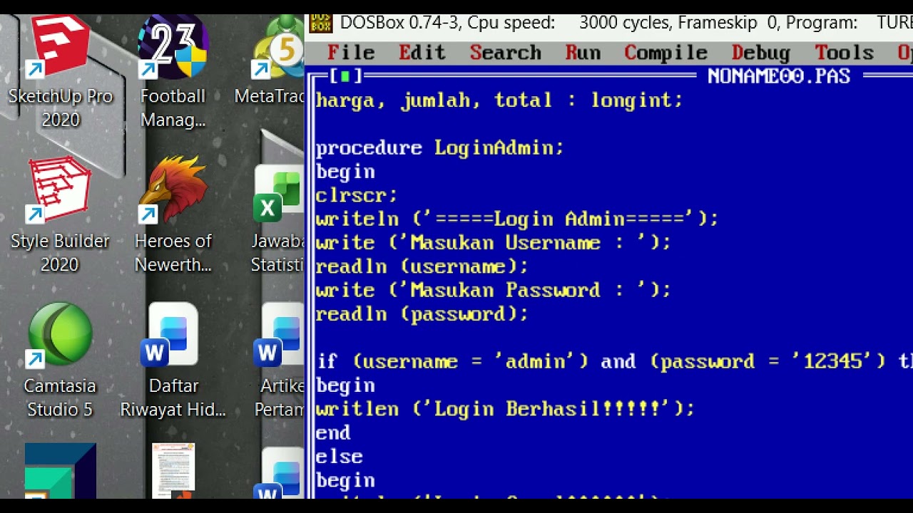 Penggunaan Procedure Pada Turbo Pascal
