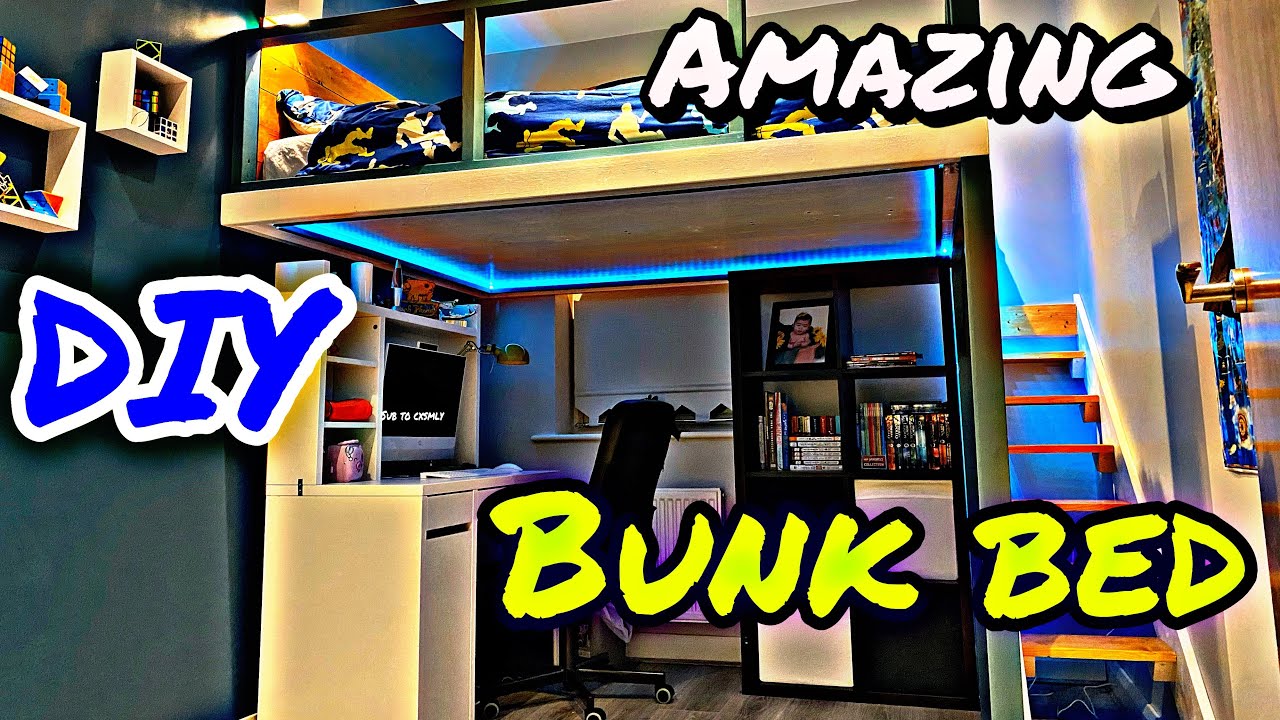 DIY Bunk Bed |  DIY Loft Bed | Gaming Area | Bunk Bed Design | Bunk Bed Ideas| | bunk bed