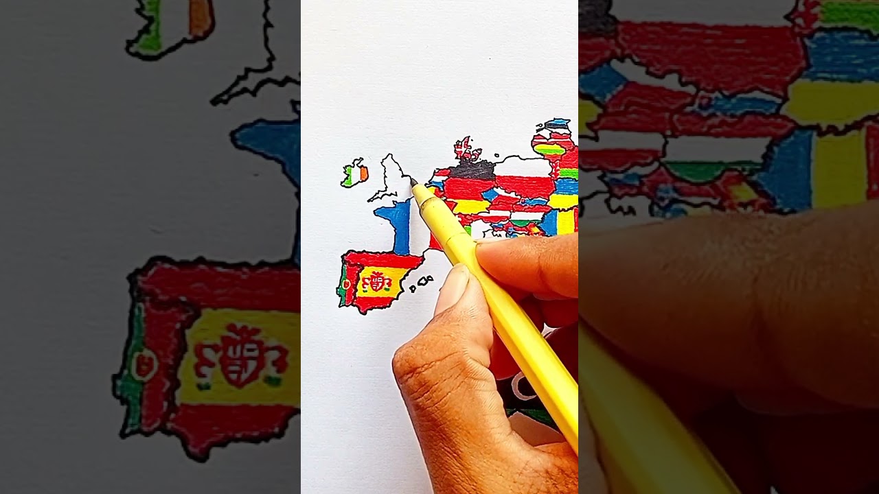 Draw Flag Map of England 🏴󠁧󠁢󠁥󠁮󠁧󠁿 #england
