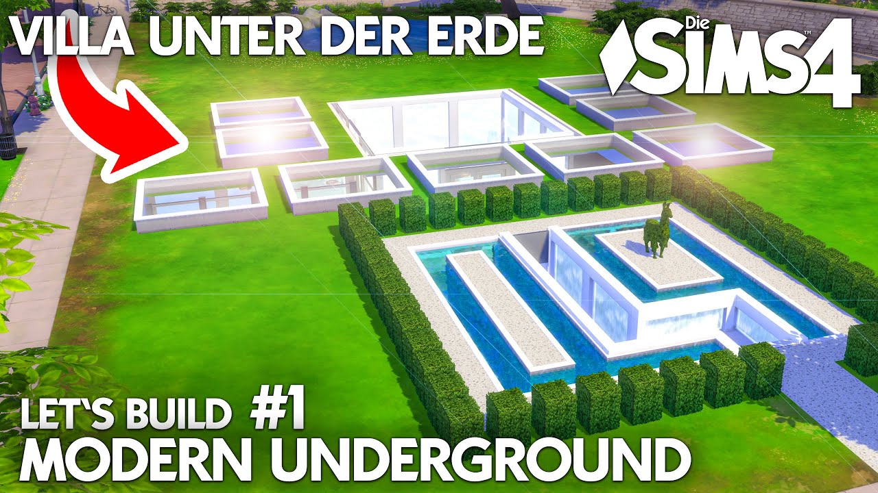 Die Sims 4 Untergrund Haus bauen | Modern Underground #1 - Let's Build (deutsch)