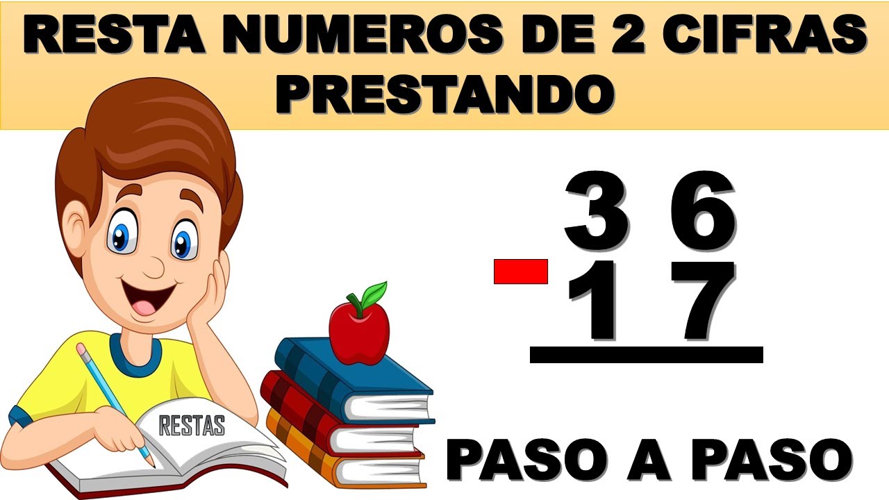RESTA DE NUMEROS DE DOS (2) CIFRAS PRESTANDO PARA NIÑOS DE PRIMARIA
