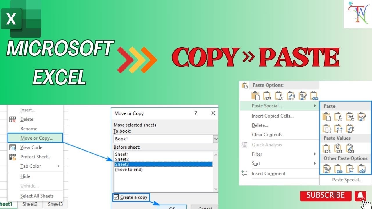 Microsoft Excel မှာ "Copy  - Paste" လုပ်ခြင်းနည်းလမ်း