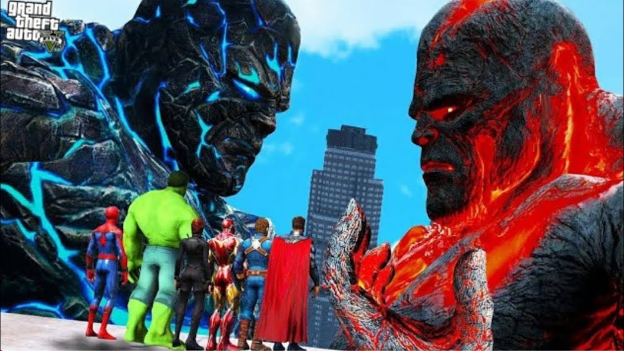 GTA V ICE TITAN GOD VS LAVA TITAN GOD 💪😂 FUNNY #POWER #gtav 