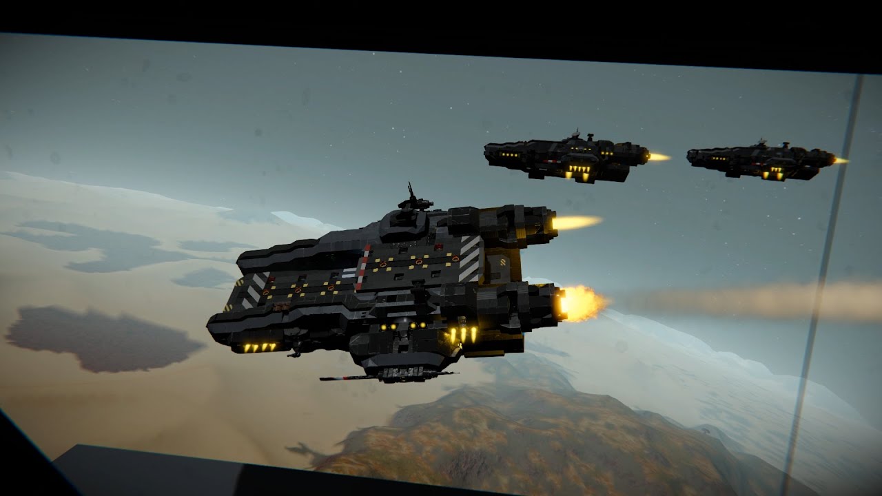 Space Engineers: [AXT] Auger Assault Ship Cinematic