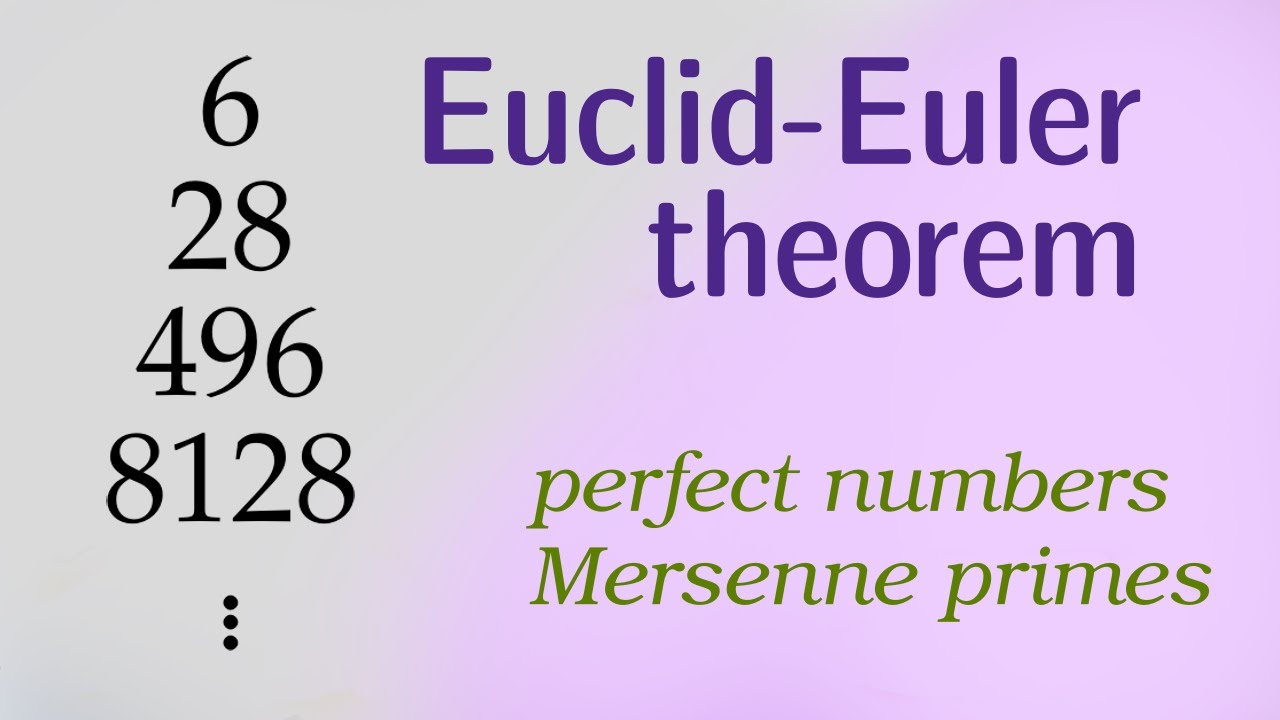 The Euclid-Euler theorem on perfect numbers.