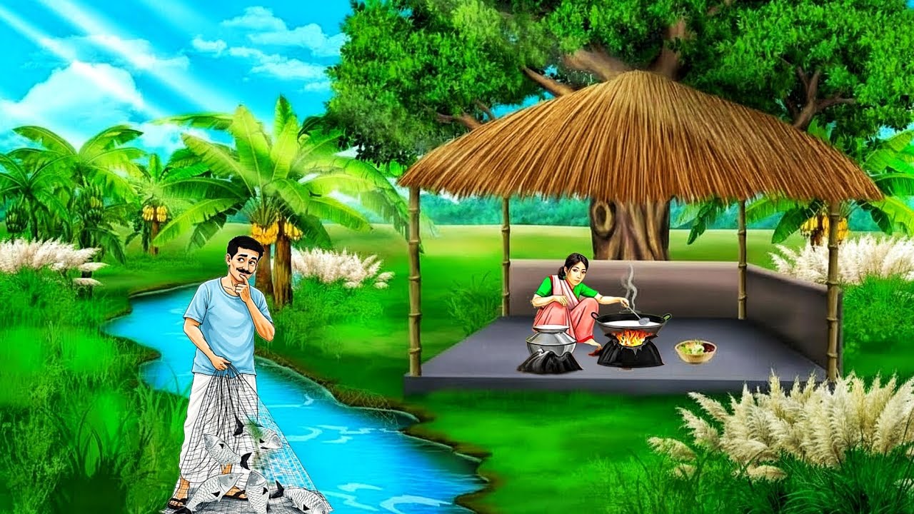 चतुर मछुआरे की बुद्धि और किस्मत | Hindi Story | Hindi kahani | moral stories | cartoon story