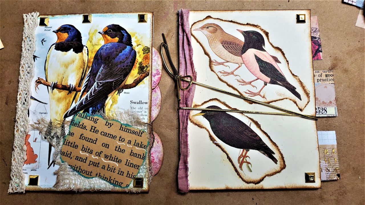Junk Journal Using Up Book Pages Ep 63 The Three Envelope Notebook! Super Easy!The Paper Outpost!:)