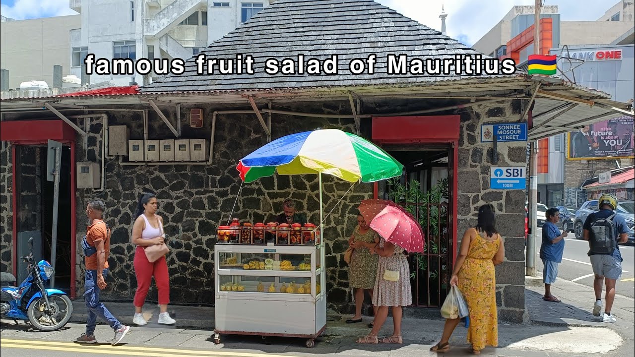 Famous fruit salad 'confi' in Rose hill Mauritius 🇲🇺