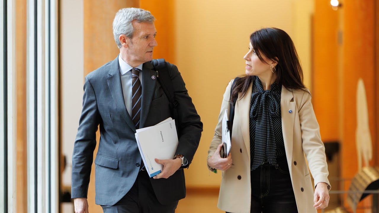 Rolda do presidente da Xunta, Alfonso Rueda, tras a reunión semanal do Goberno galego