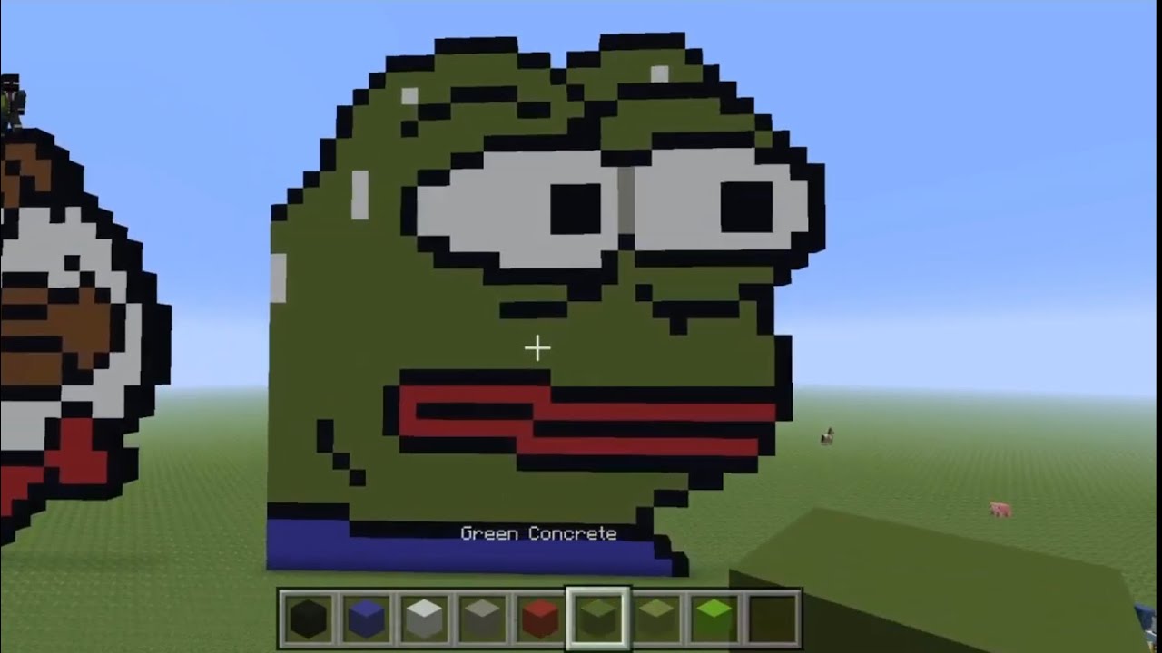 Minecraft Pixel Art Tutorial- Pepe the Frog