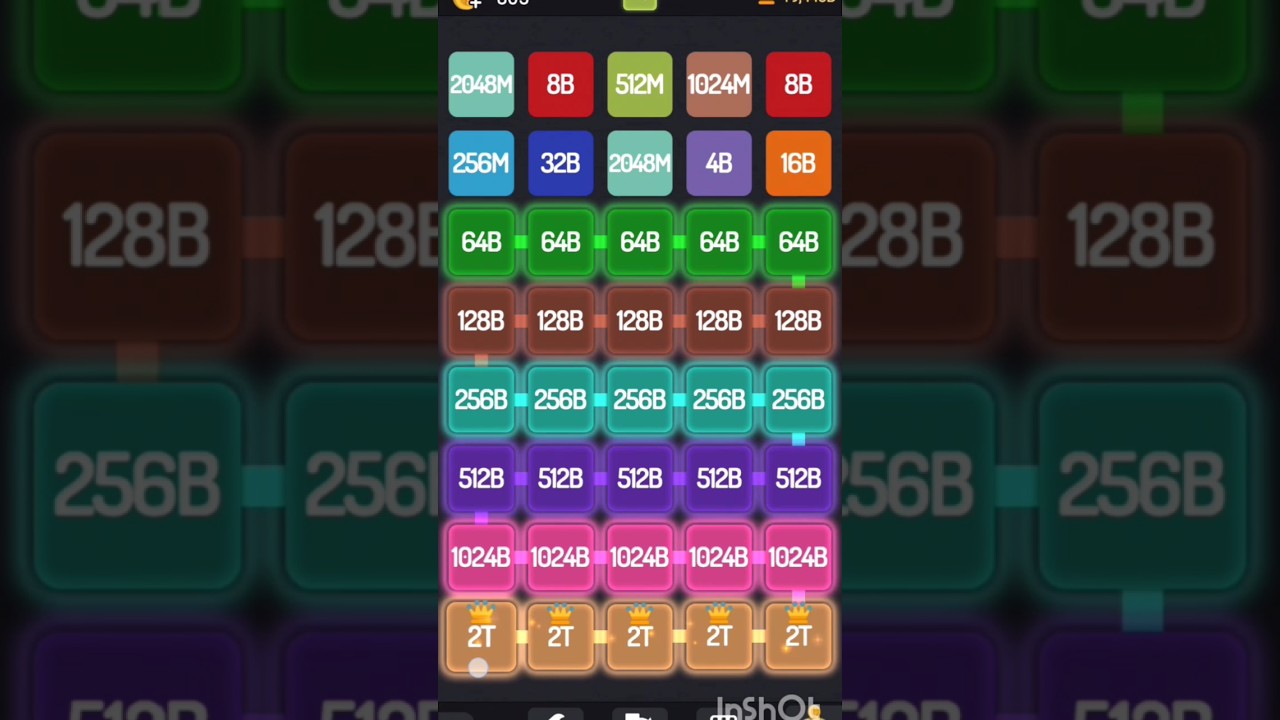 Glowing Numbers Android Merge Game Best 2048 Game #games #gaming #gameplay