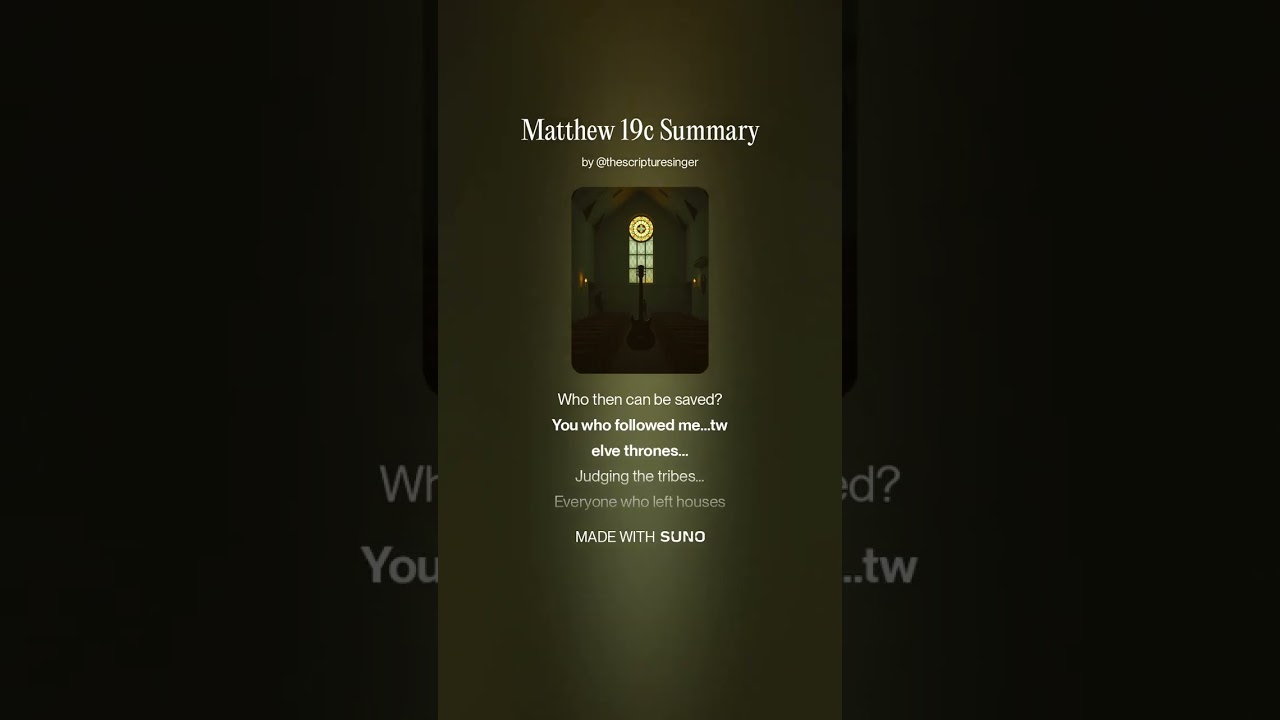 Matthew 19c Summary #eyeoftheneedle #alottolose