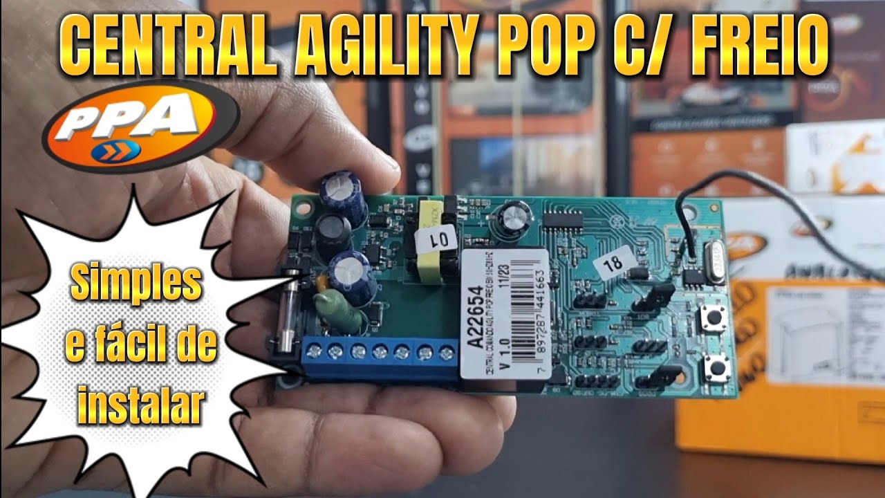 Nova central Agility POP PPA , como gravar controles, caracter&iacute;sticas e instala&ccedil;&atilde;o..