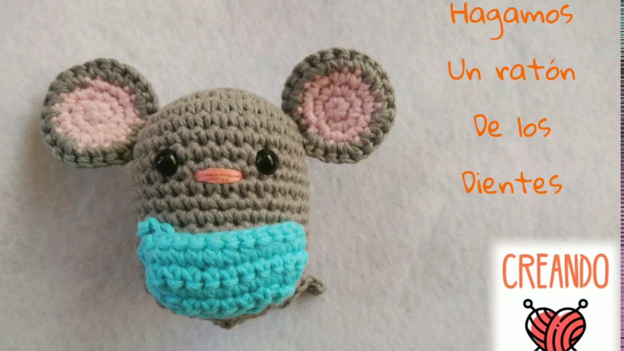 C&oacute;mo hacer un raton tejido / amigurumi rat&oacute;n de los dientes (parte 1 de 2) patr&oacute;n explicado