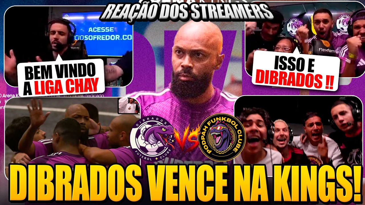 REA&Ccedil;&Atilde;O DOS STREAMERS ao DIBRADOS VENCENDO O FUNKBOL - COM  POKER TRICK na ESTREIA DE CHAY !