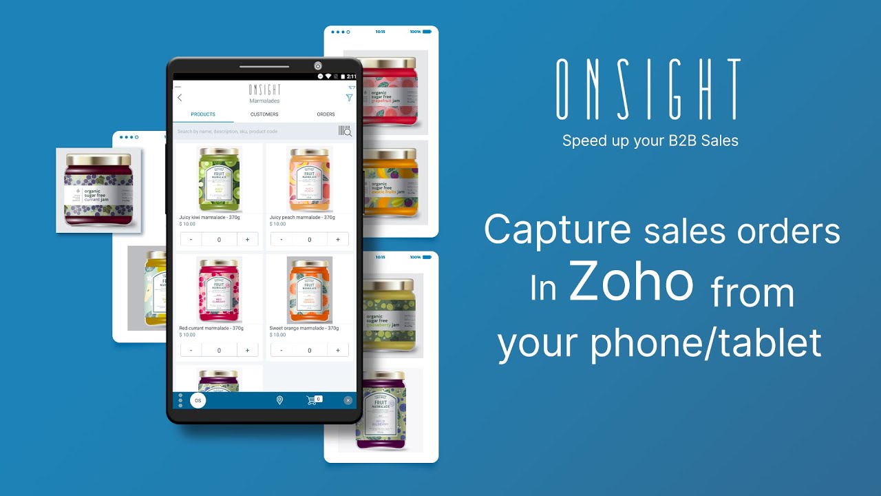 How field sales reps can capture sales orders into Zoho with a phone or tablet