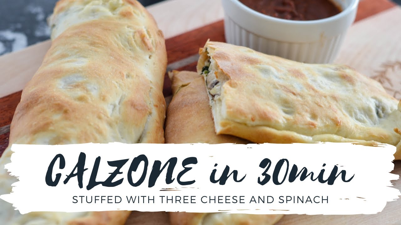 Three Cheese and Spinach Stuffed Calzone