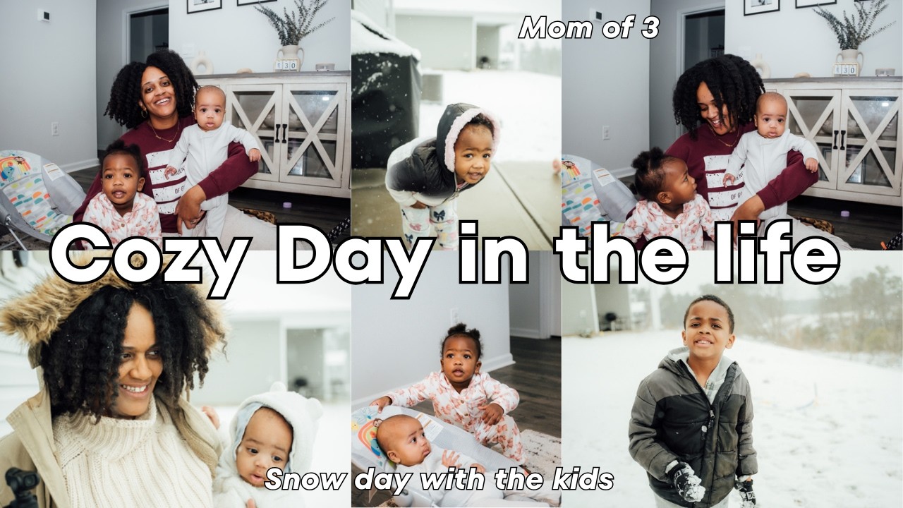 Cozy Day in the Life as a Mom of 3| Snow day with the kids, Quality time with family