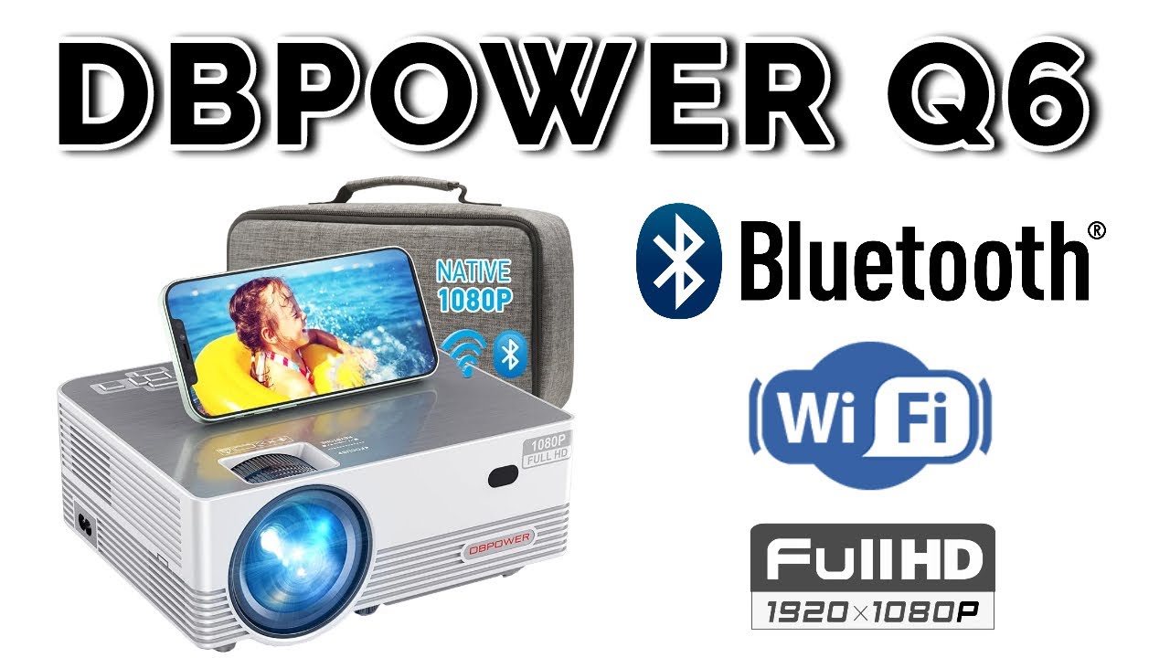 DBPOWER Q6 Открытый проектор с разрешением 1080p и яркостью 8000 лм