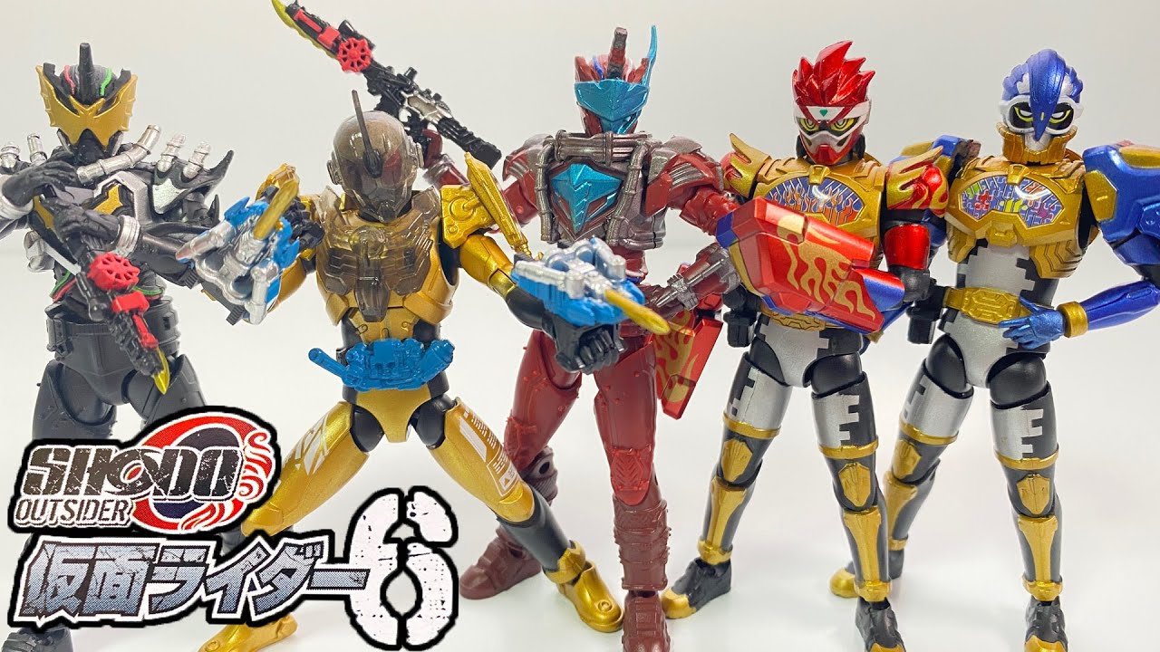 SHODO-O 仮面ライダー６ OUTSIDER 全６種 開封 Kamen Rider 掌動 アウトサイダー グリス ナイトローグ ブラッドスターク パラドクス 食玩 candy toys