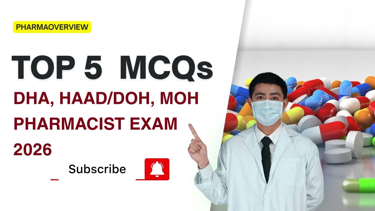🔥 Top 5 MCQs DHA MOH DOH  2026 | Must Know Questions for Pharmacist Exam
