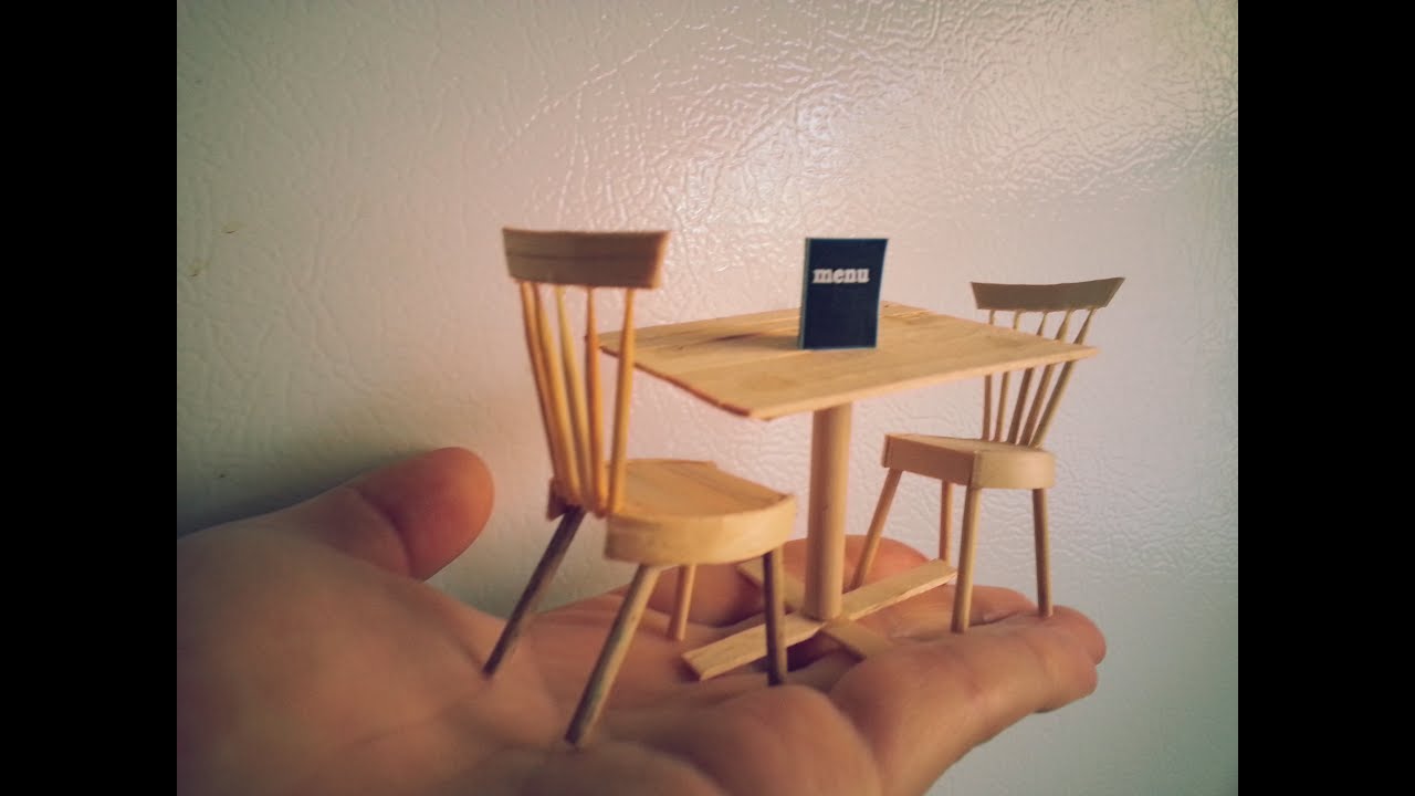 DIY miniature dining table and chairs