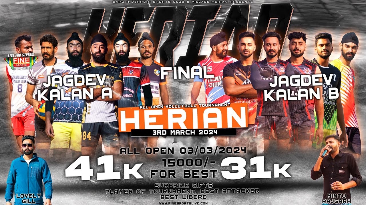 JK B vs JK A || FINAL || HERIAN ALL OPEN VOLLEYBALL TOURNAMENT || @FineSportsLive