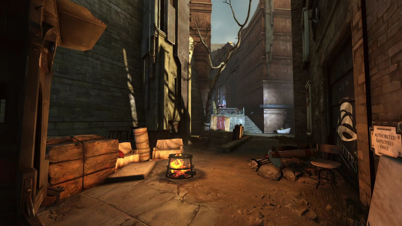 Dishonored Ambience | Fireplace next to the Hatters' Textile Mill