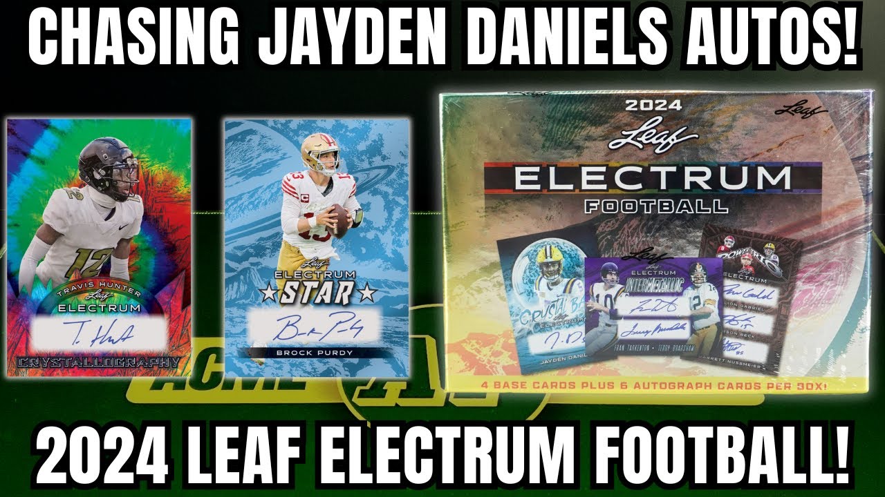 6 AUTOGRAPHS PER BOX! 2024 Leaf Electrum Football Hobby Box Review!