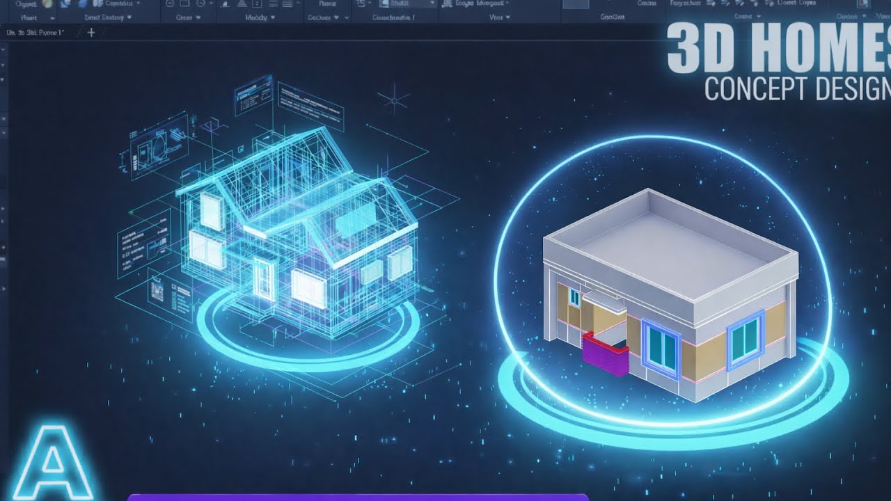 3D Home Design in AutoCAD - COMPLETE TUTORIAL