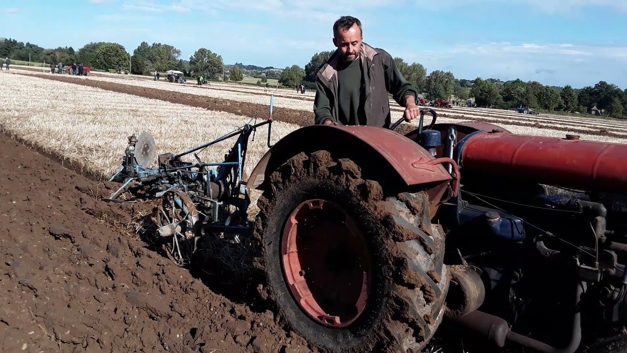 two fordson  n    ploughing ,    in suffolk