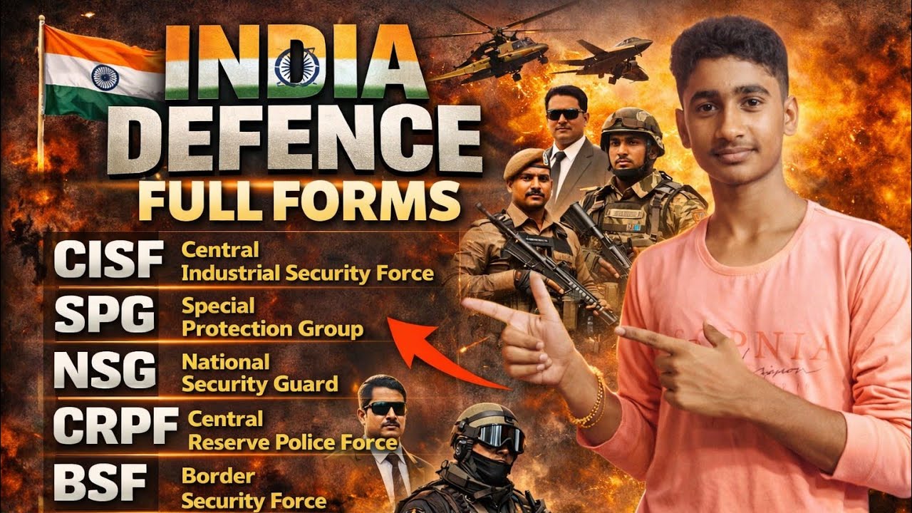 Indian Defence Short Forms Explained Army, BSF, CRPF, CISF //India ka important defence full form