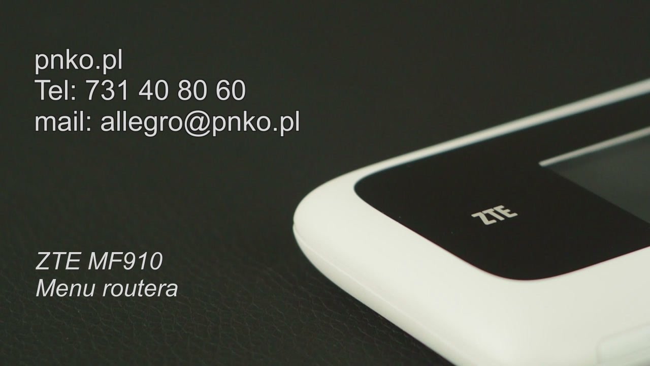 Menu routera ZTE MF910 z polskiej dystrybucji.