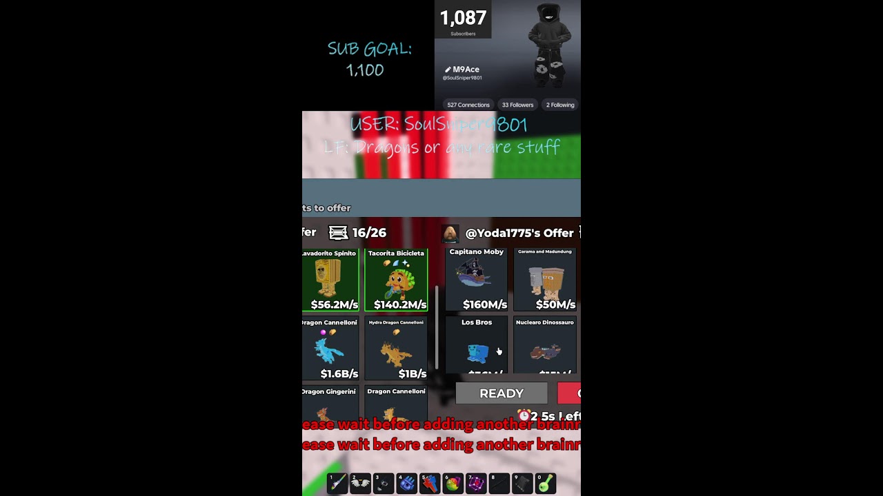 Steal a brainrot live!! #fyp #cool #games #gaming #stealabrainrot #roblox #trading #giveaway #pvp